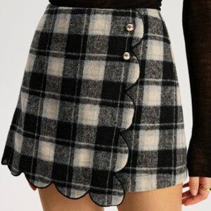 commense checkered skirt